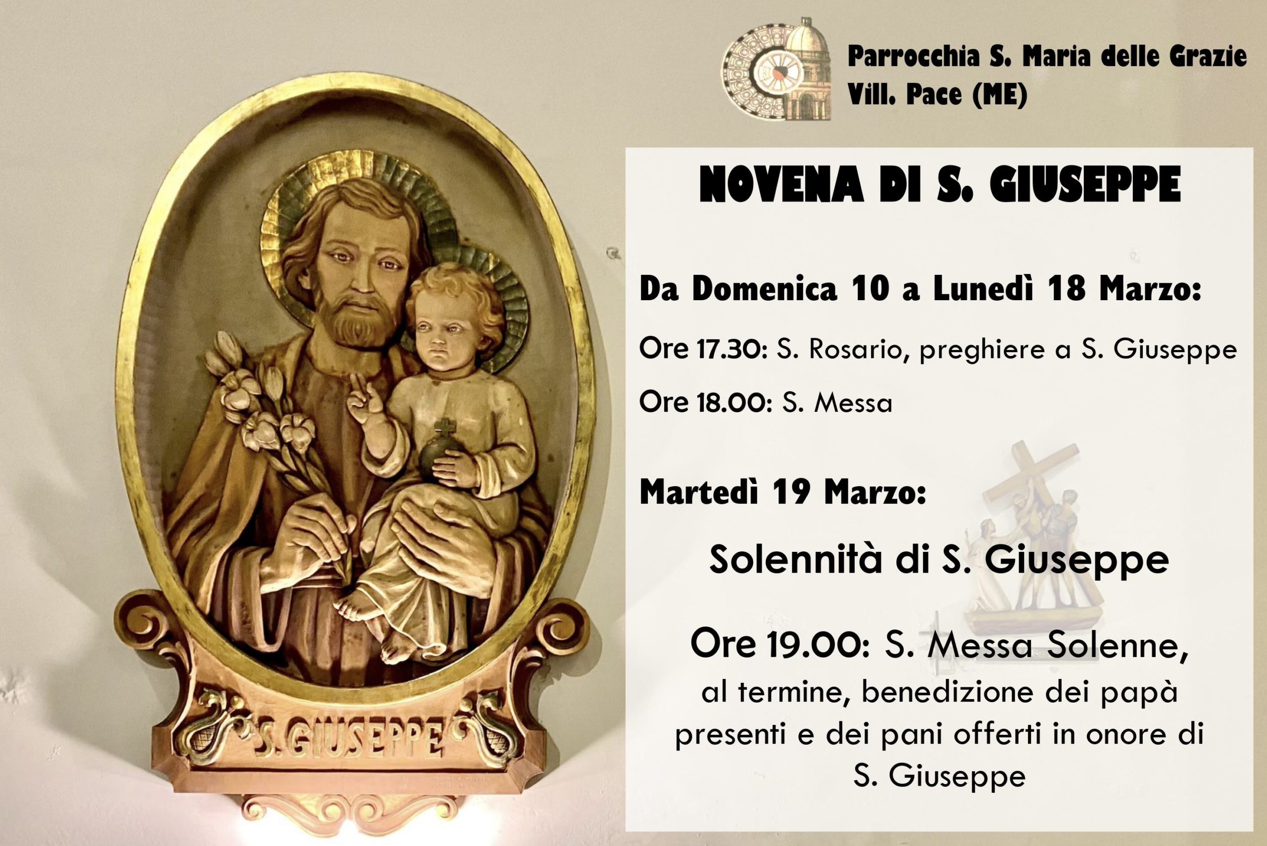 Antica Novena A San Giuseppe NOVENA DI SAN GIUSEPPE - Parrocchia S. Maria delle Grazie - Pace